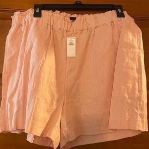 Banana Republic pale pink linen shorts